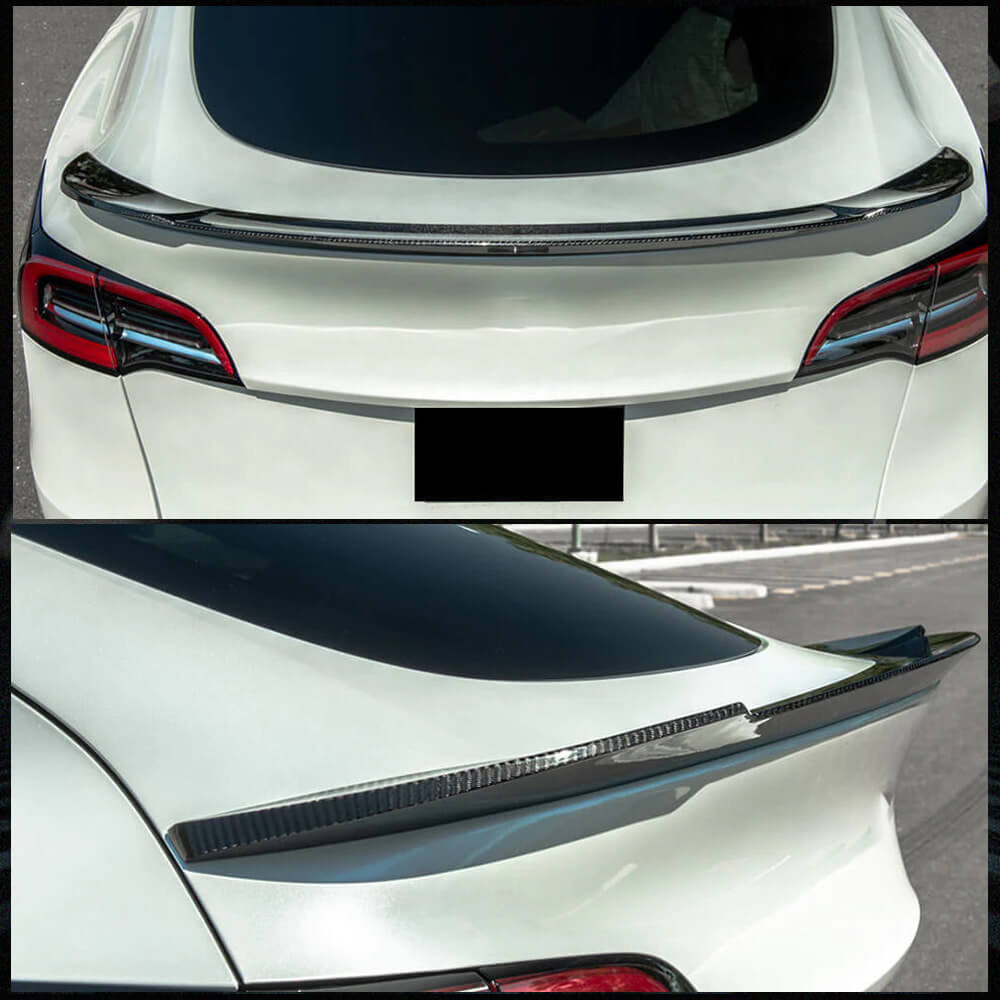Fits for Tesla Model Y Dry Carbon Fiber Rear Trunk Boot Spoiler Wing Lip