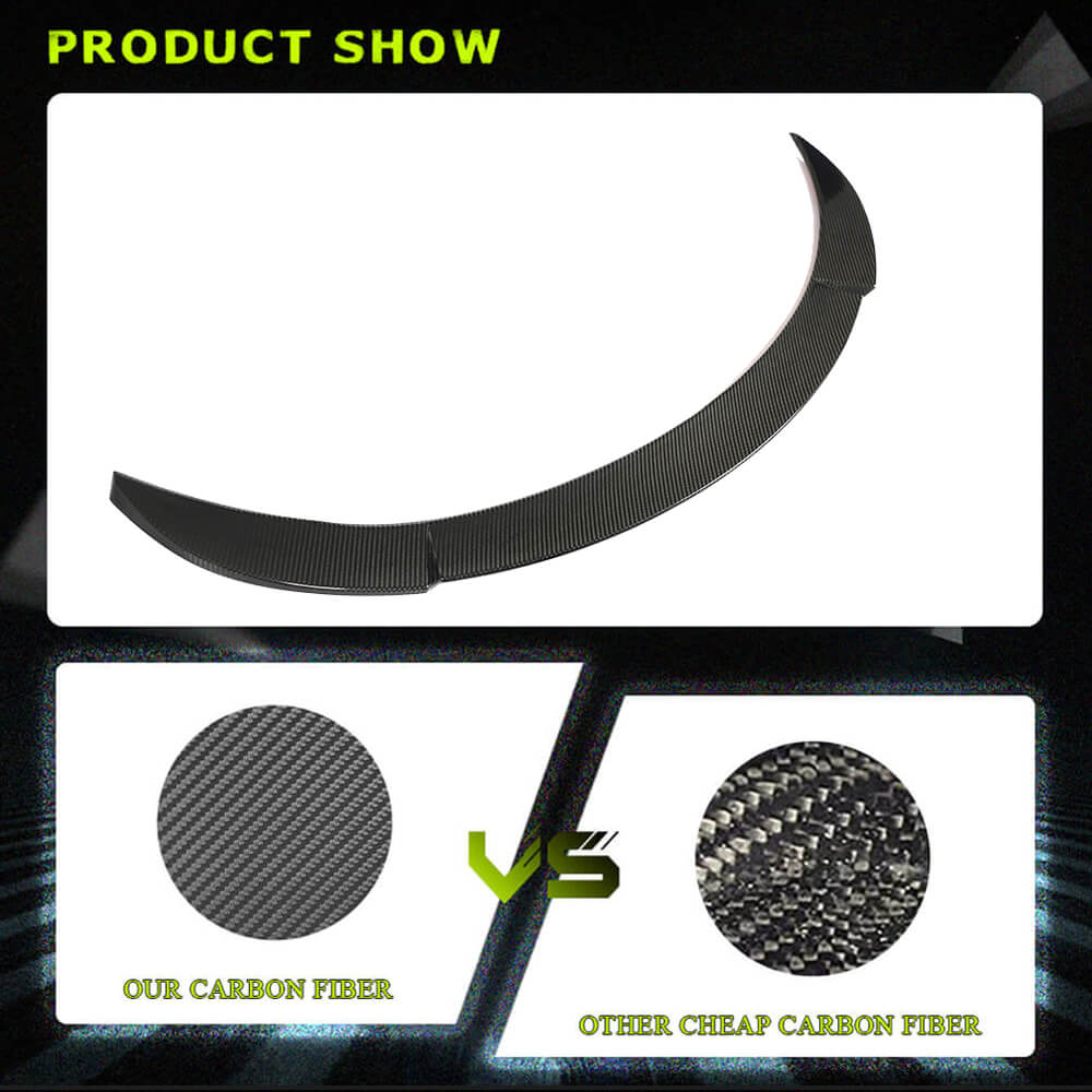 Fits for Tesla Model Y Dry Carbon Fiber Rear Trunk Boot Spoiler Wing Lip