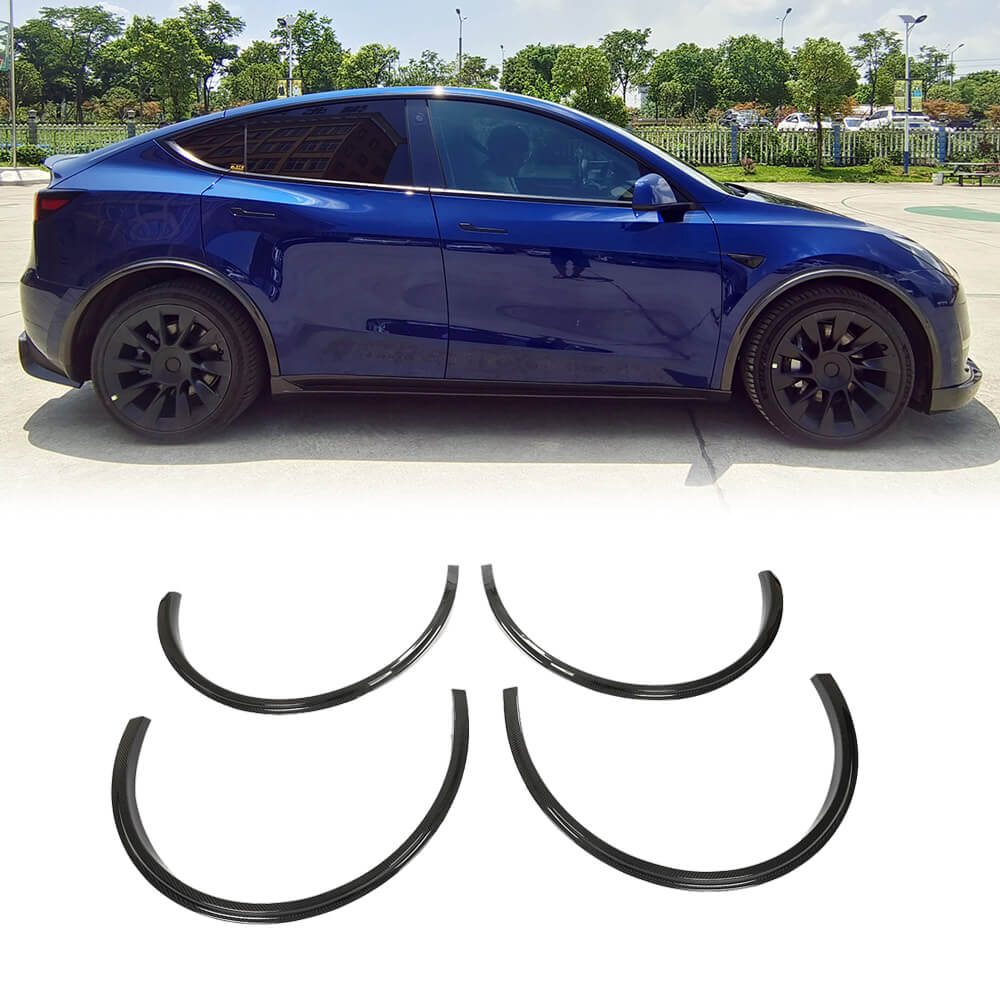 Fits for Tesla Model Y Dry Carbon Fiber Wheel Arch Fender Flares