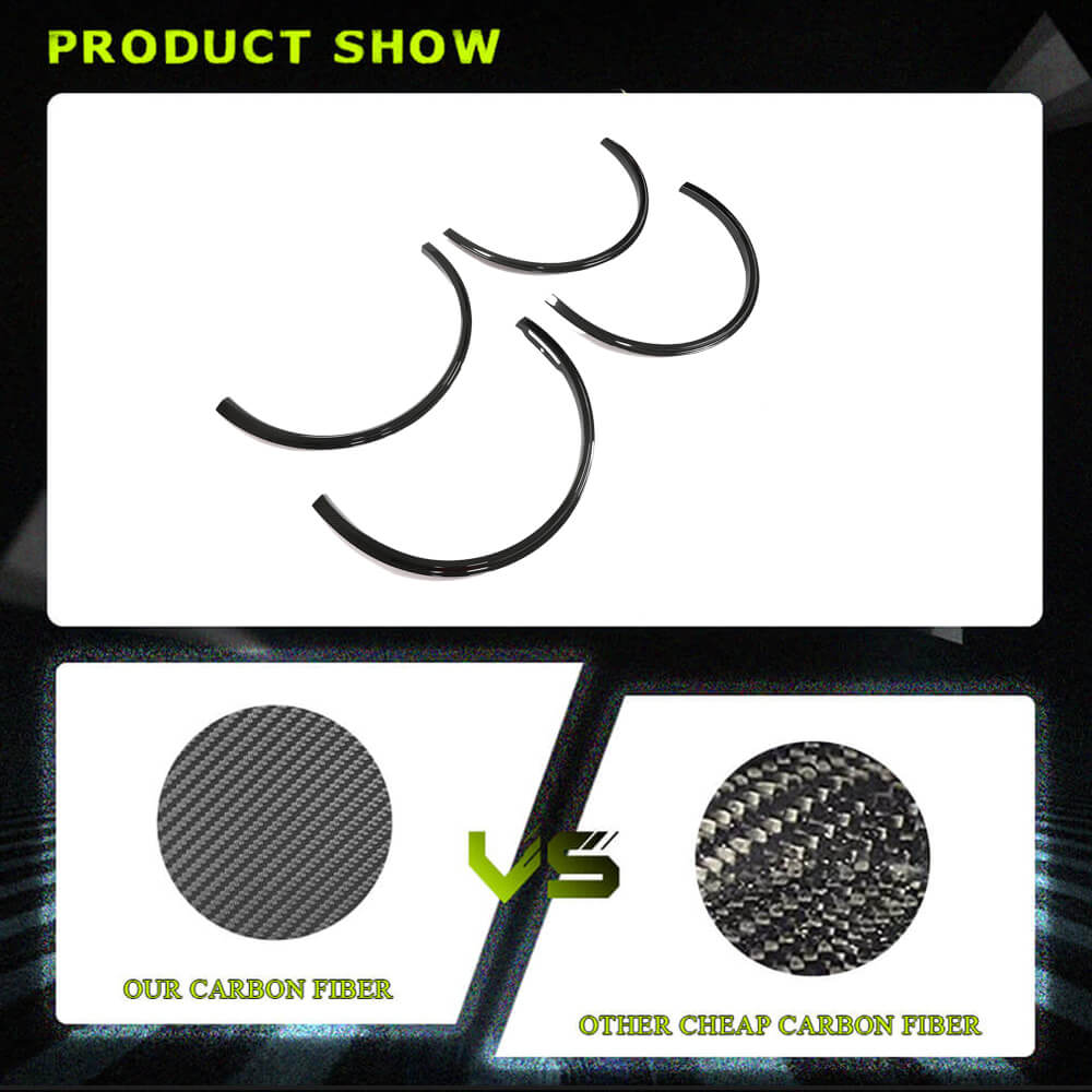 Fits for Tesla Model Y Dry Carbon Fiber Wheel Arch Fender Flares