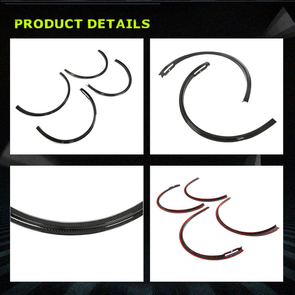 Fits for Tesla Model Y Dry Carbon Fiber Wheel Arch Fender Flares