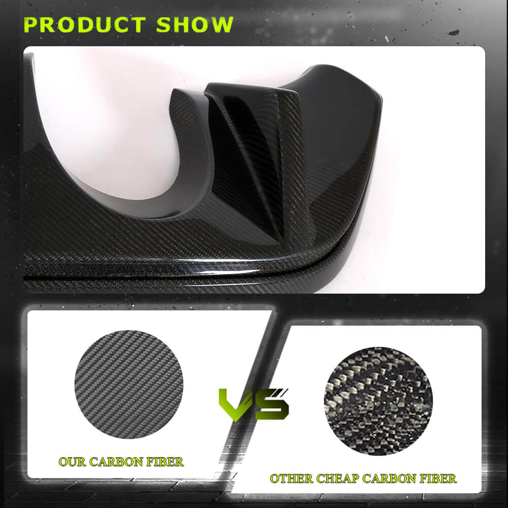 Fits for Ford Focus RS 2016-2018 Carbon Fiber Rear Bumper Diffuser Lip
