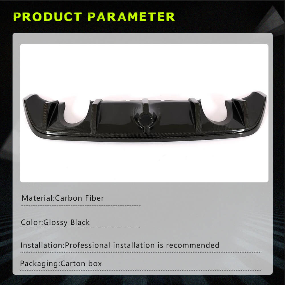 Fits for Ford Focus RS 2016-2018 Carbon Fiber Rear Bumper Diffuser Lip