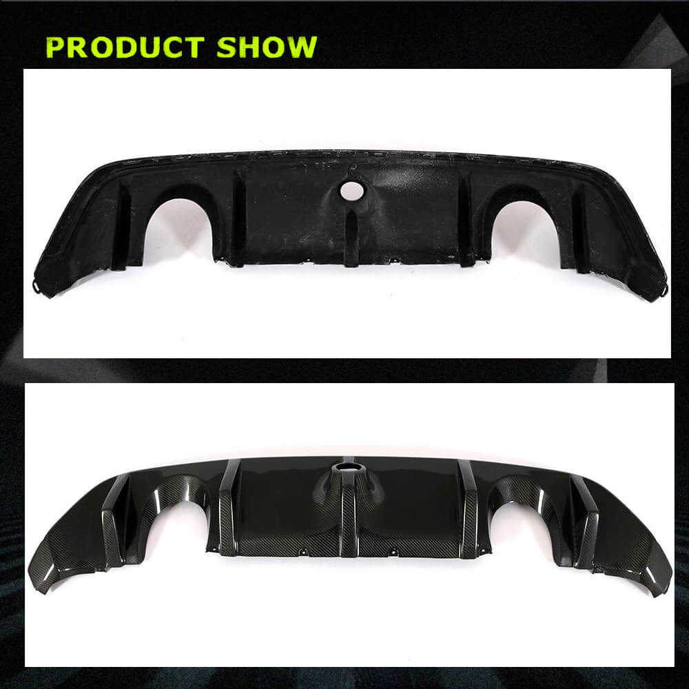 Fits for Ford Focus RS 2016-2018 Carbon Fiber Rear Bumper Diffuser Lip
