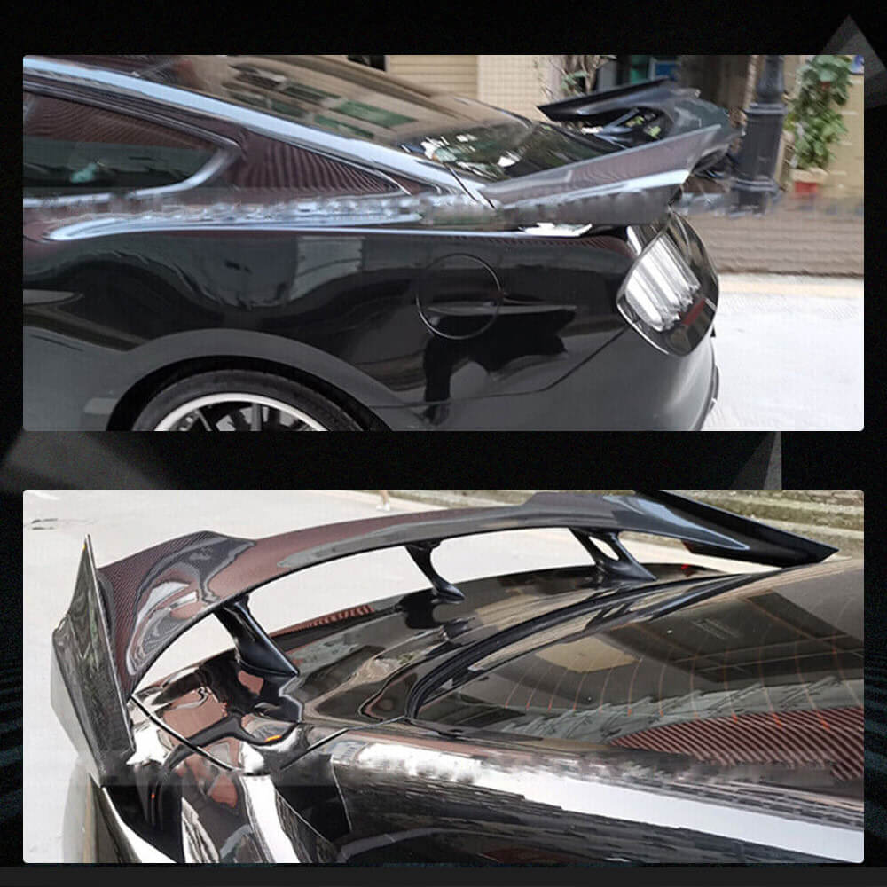 Fits for Ford Mustang Coupe 15-20 Carbon Fiber Rear Trunk Boot Lid Spoiler Wing Lip