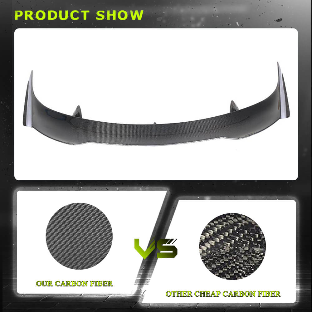 Fits for Ford Mustang Coupe 15-20 Carbon Fiber Rear Trunk Boot Lid Spoiler Wing Lip