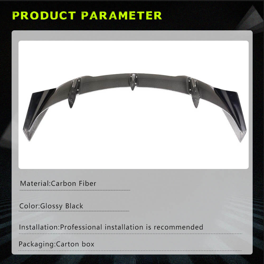 Fits for Ford Mustang Coupe 15-20 Carbon Fiber Rear Trunk Boot Lid Spoiler Wing Lip