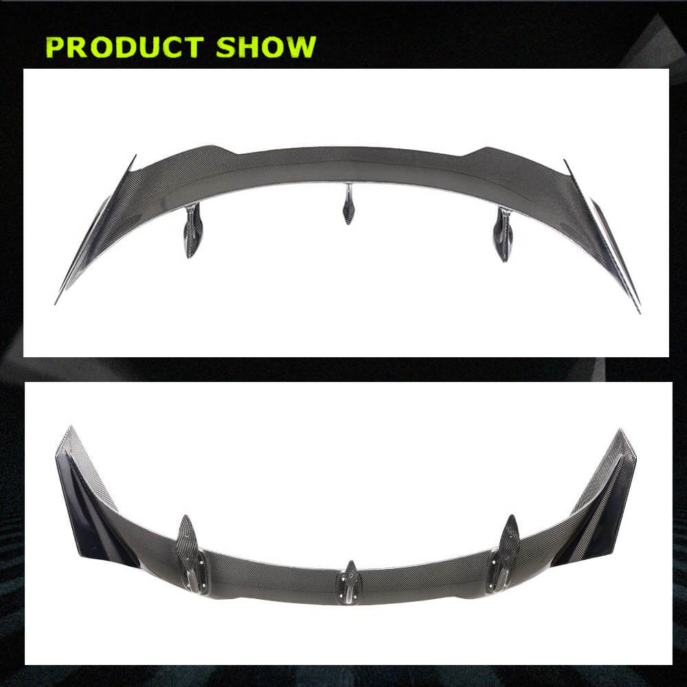 Fits for Ford Mustang Coupe 15-20 Carbon Fiber Rear Trunk Boot Lid Spoiler Wing Lip