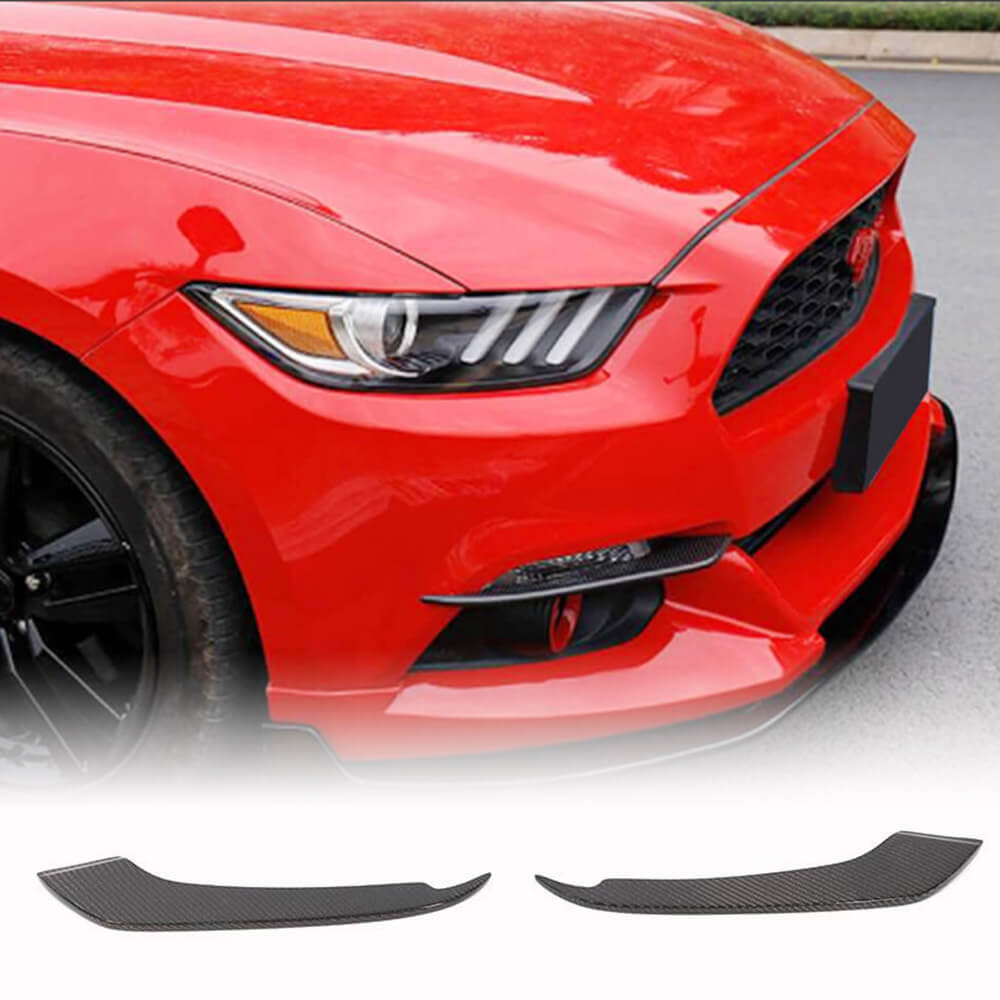 Fits for Ford Mustang Coupe 2-Door 15-17 Carbon Fiber Front Fog Lamp Cover Air Vent Trims | V6 V8 GT