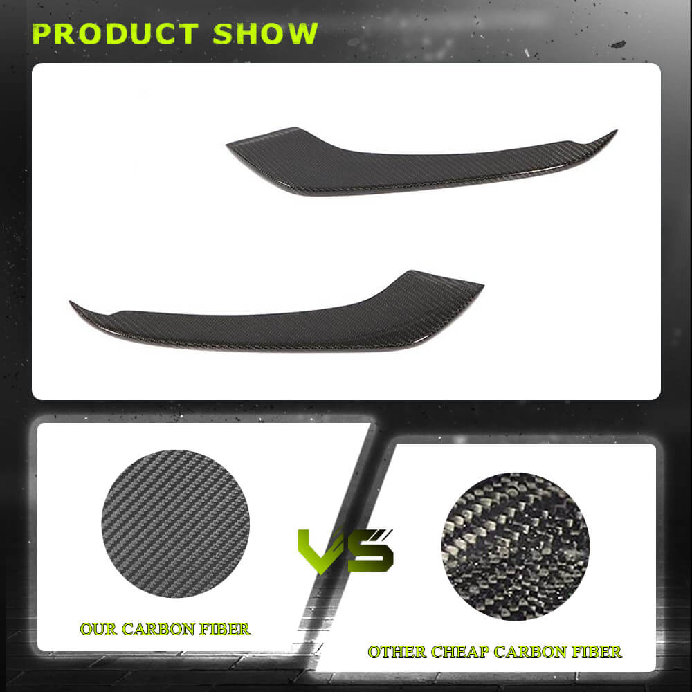 Fits for Ford Mustang Coupe 2-Door 15-17 Carbon Fiber Front Fog Lamp Cover Air Vent Trims | V6 V8 GT