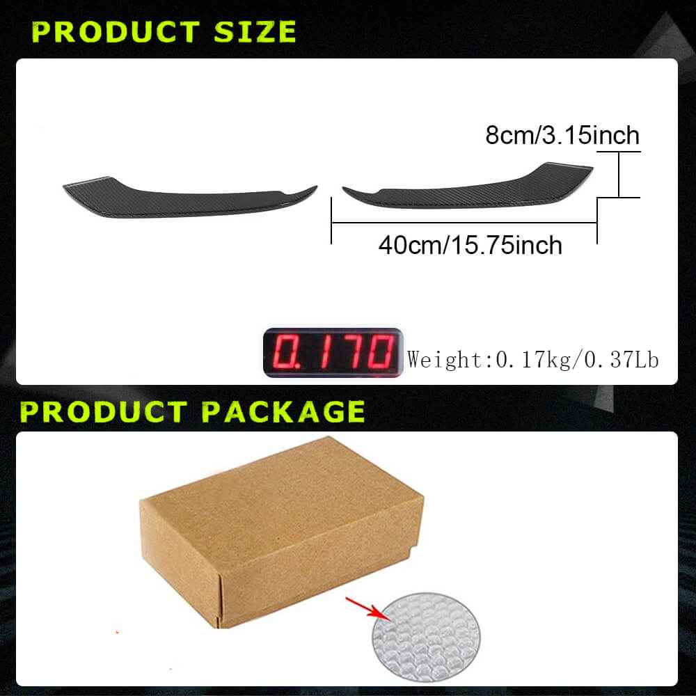 Fits for Ford Mustang Coupe 2-Door 15-17 Carbon Fiber Front Fog Lamp Cover Air Vent Trims | V6 V8 GT