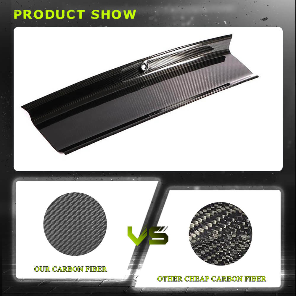 Fits for Ford Mustang Coupe 2-Door 15-20 Dry Carbon Fiber Rear Tail Trunk Lid Cover | V6 V8 GT