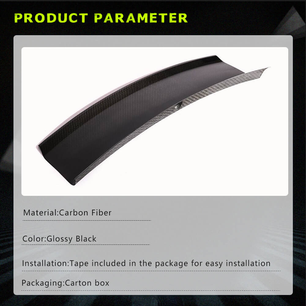 Fits for Ford Mustang Coupe 2-Door 15-20 Dry Carbon Fiber Rear Tail Trunk Lid Cover | V6 V8 GT