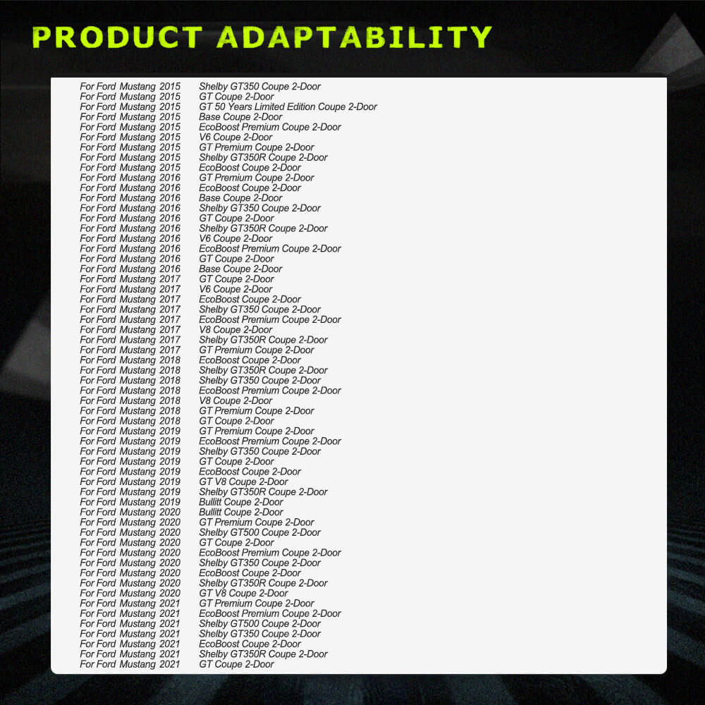 Fits for Ford Mustang Coupe 2015-2020 Rear Trunk Boot Lid Spoiler Wing Lip