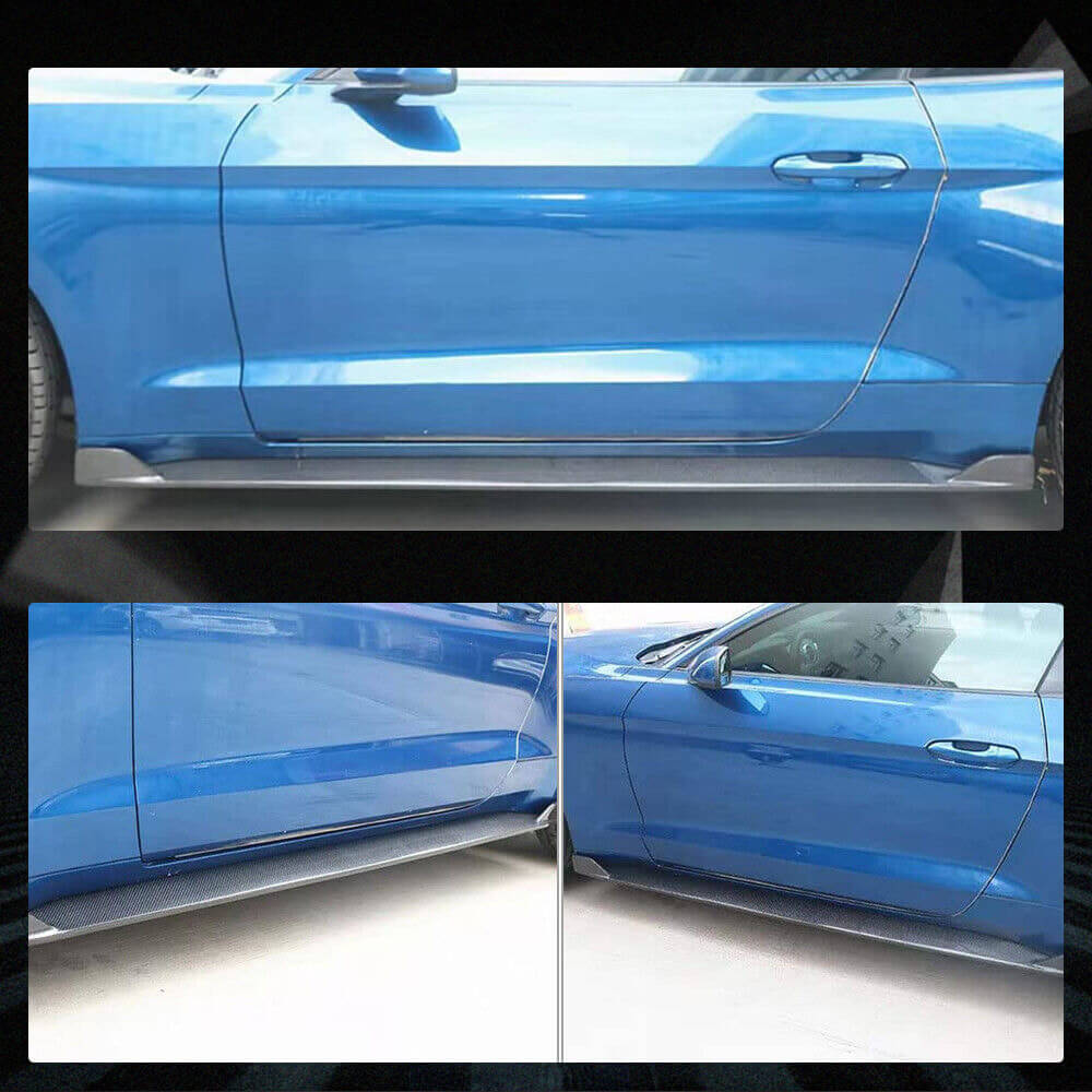 Fits for Ford Mustang GT 2-Door 15-19 Carbon Fiber Side Skirts Extension Lip Factory Outlet