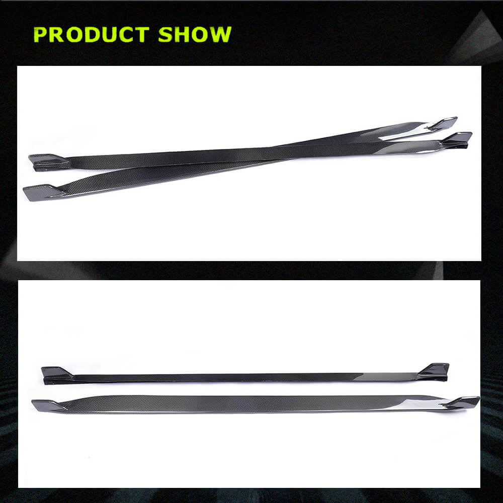 Fits for Ford Mustang GT 2-Door 15-19 Carbon Fiber Side Skirts Extension Lip Factory Outlet