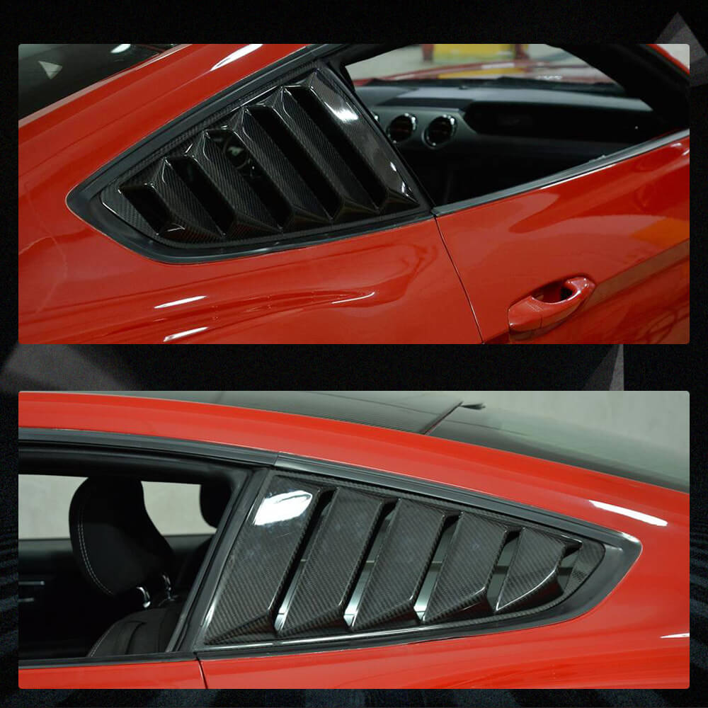 Fits for Ford Mustang GT Coupe 2-Door 15-17 Dry Carbon Fiber Rear Window Air Vent