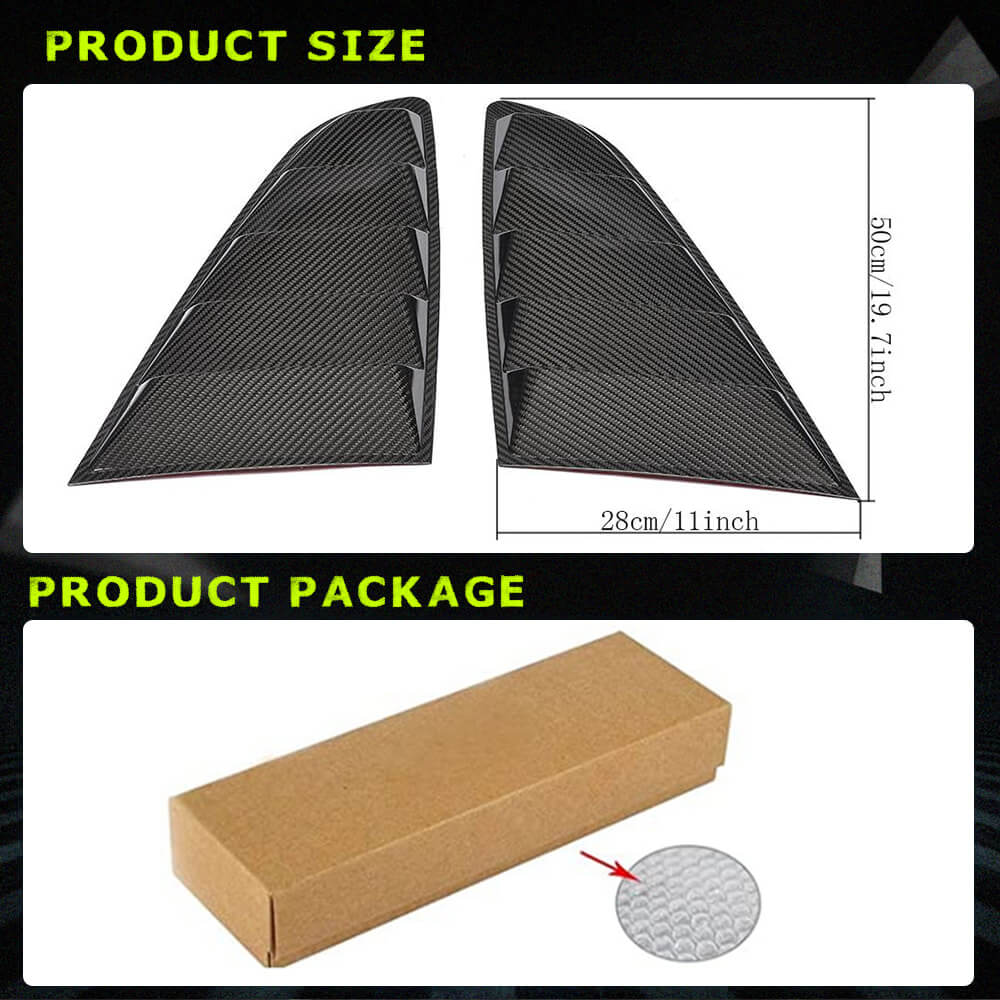 Fits for Ford Mustang GT Coupe 2-Door 15-17 Dry Carbon Fiber Rear Window Air Vent