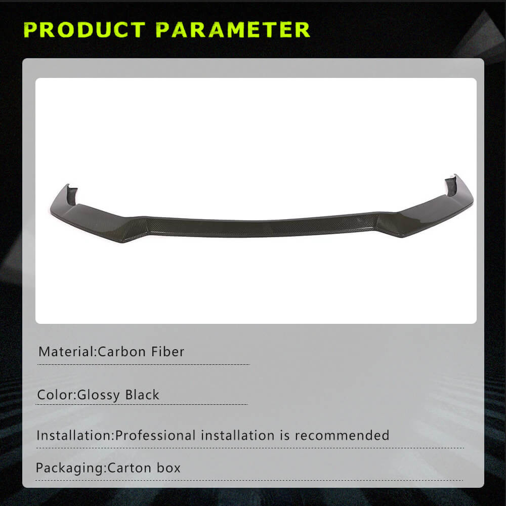 Fits for Ford Mustang V8 GT 18-20 Carbon Fiber Front Bumper Lip Spoiler Wide Body Kit