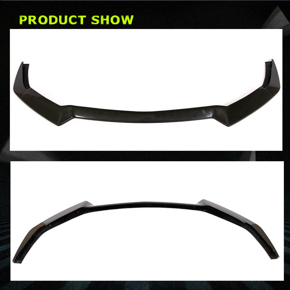 Fits for Ford Mustang V8 GT 18-20 Carbon Fiber Front Bumper Lip Spoiler Wide Body Kit
