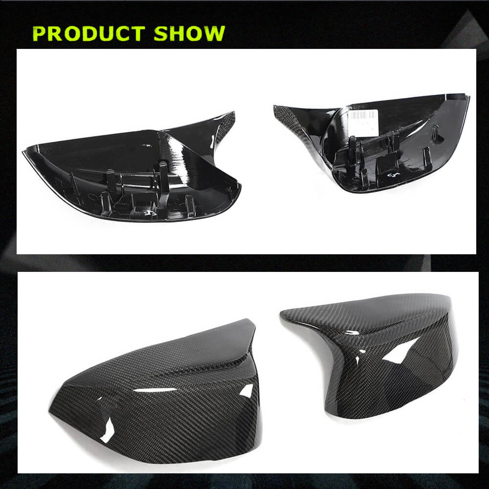 Fits for Infiniti Q50 Q60 Q70 QX30 14-22 Carbon Fiber Replacement Side Rear View Mirror Cover Caps Pair Factory Outlet