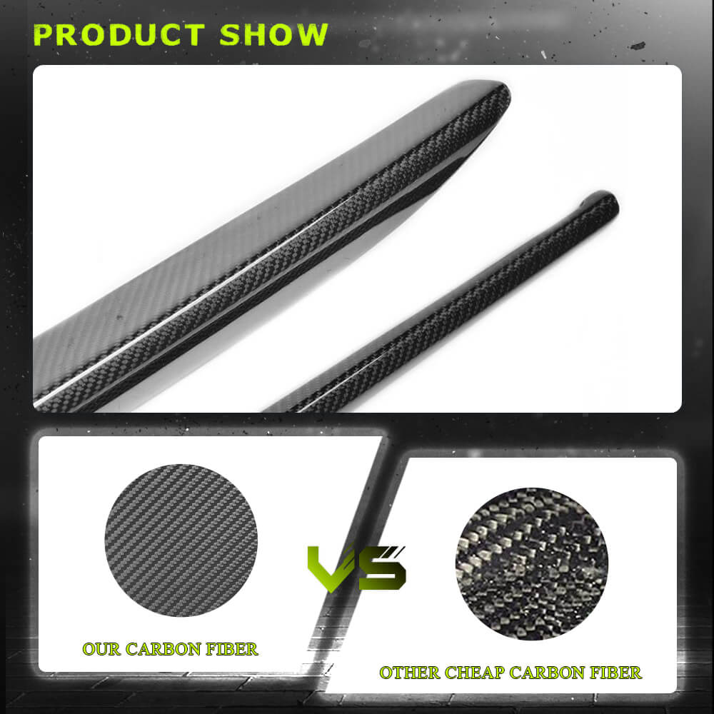 Fits for Jaguar XE X760 Carbon Fiber Side Skirts Door Rocker Panels Extension Lip