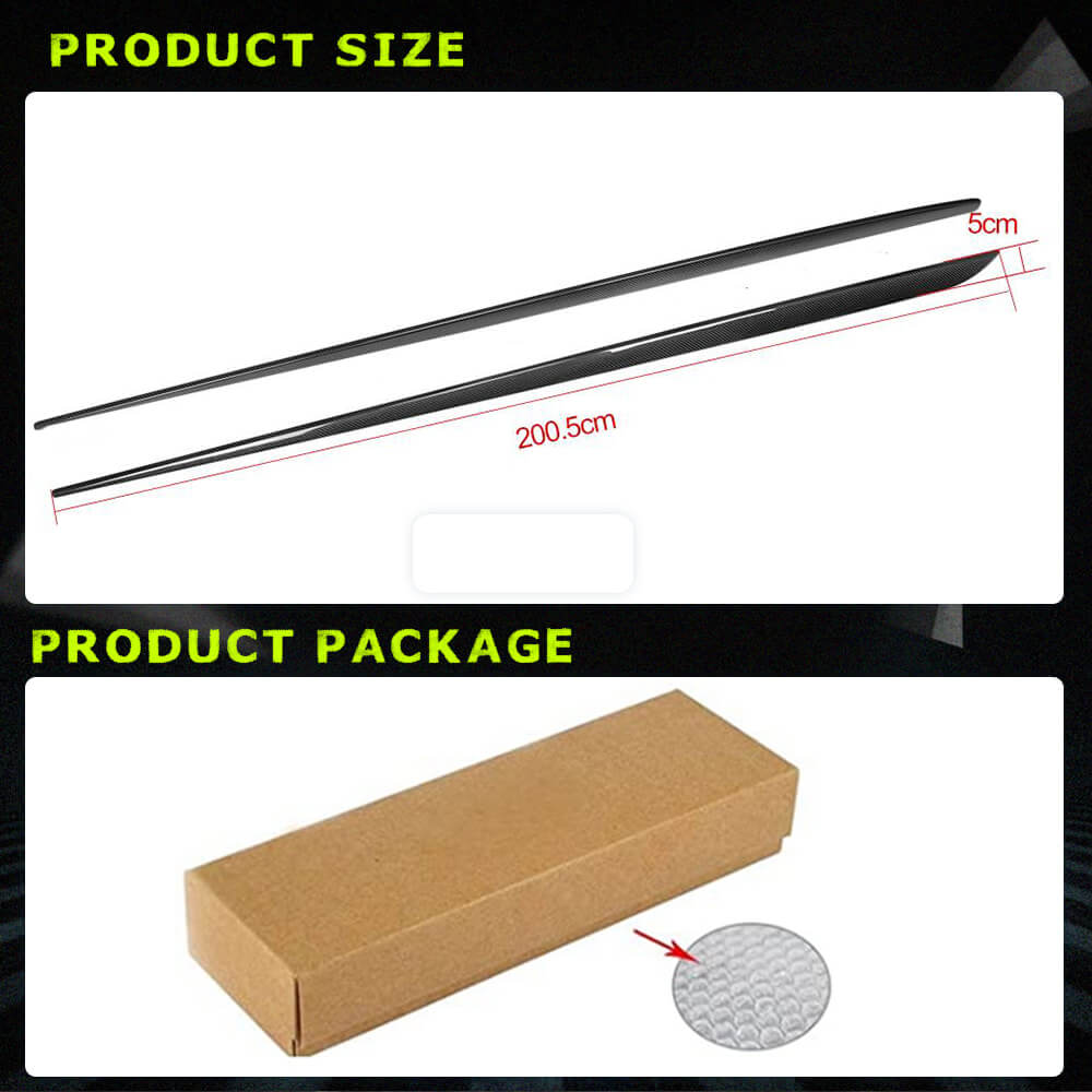 Fits for Jaguar XE X760 Carbon Fiber Side Skirts Door Rocker Panels Extension Lip