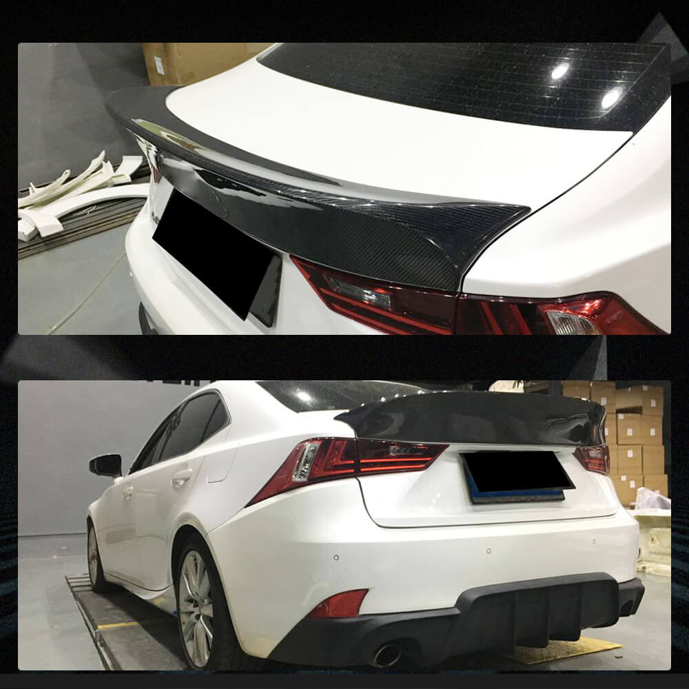 Fits for Lexus IS200t IS250 IS300 IS350 IS F Carbon Fiber Rear Trunk Boot Spoiler Wing Lip Factory Outlet