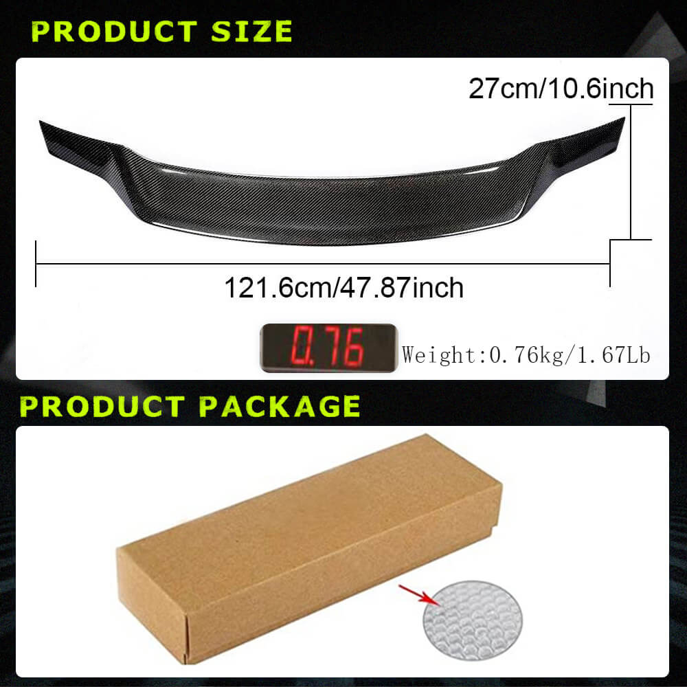 Fits for Mazda 6 Atenza 14-19 Carbon Fiber Rear Trunk Spoiler Boot Wing Lip Factory Outlet