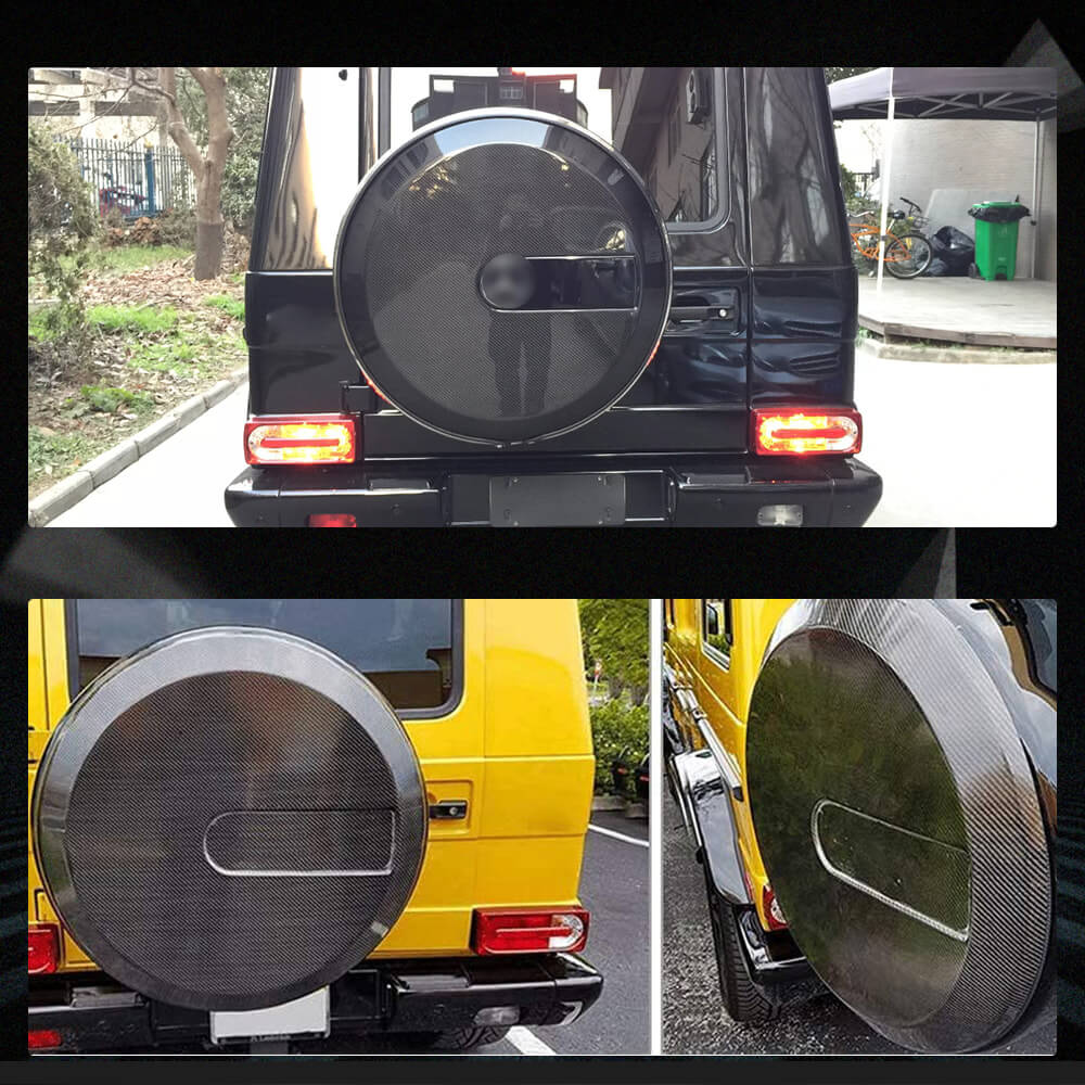 Fits for Mercedes Benz G Class W463 G500 G550 G55 G63 G65 AMG Dry Carbon Fiber Spare Wheel Tire Cover