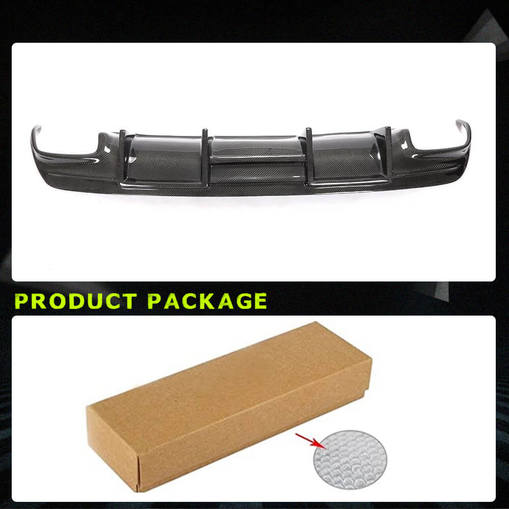 Fits for Mercedes Benz (W117) C117 CLA250 CLA45 AMG Real Carbon Fiber Rear Bumper Diffuser Valance Lip