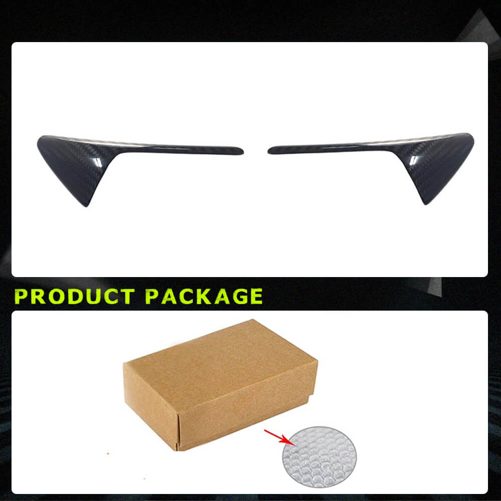 Fits for Tesla Model 3 17-23 Dry Carbon Fiber Fender Camera Covers Side Camera Turn Signal Cover Exterior Decoration Accessories