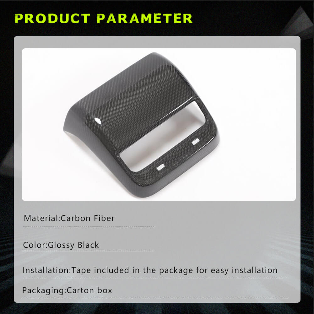 Fits for Tesla Model 3 18-20 Carbon Fiber Rear Seat Air Conditioning Vents