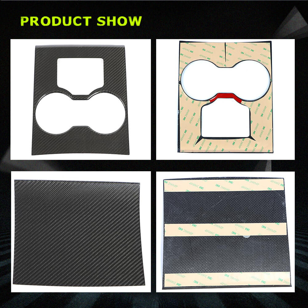 Fits for Tesla Model 3 Dry Carbon Fiber Interior Center Console Panel 3-pc