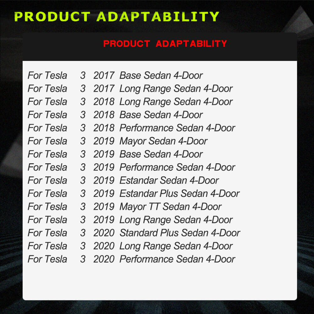 Fits for Tesla Model 3 Sedan 16-22 Carbon Fiber Front Bumper Lip Chin Spoiler