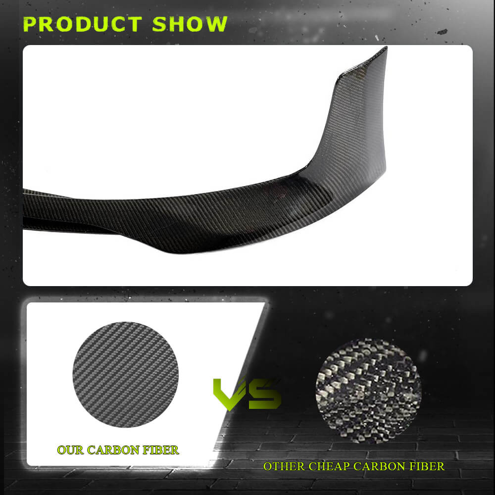 Fits for Tesla Model 3 Sedan 16-22 Carbon Fiber Front Bumper Lip Chin Spoiler