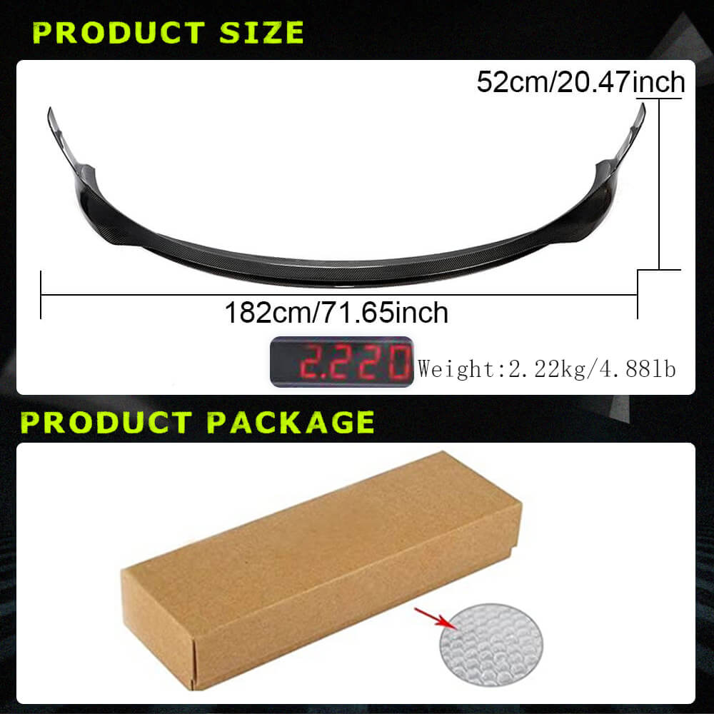 Fits for Tesla Model 3 Sedan 16-22 Carbon Fiber Front Bumper Lip Chin Spoiler