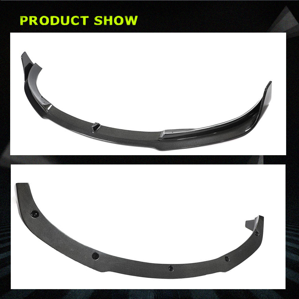 Fits for Tesla Model 3 Sedan 16-22 Carbon Fiber Front Bumper Lip Chin Spoiler