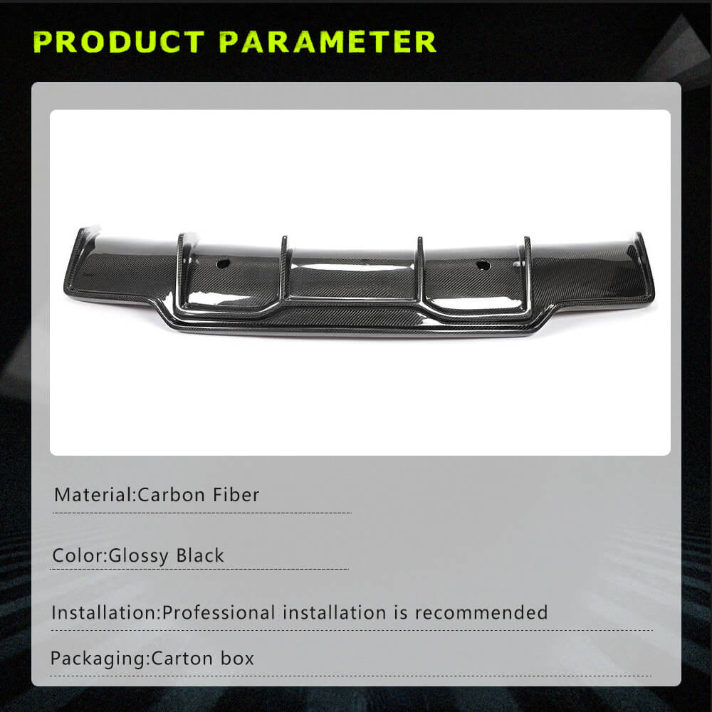 Fits for Tesla Model 3 Sedan 16-22 Carbon Fiber Rear Bumper Diffuser