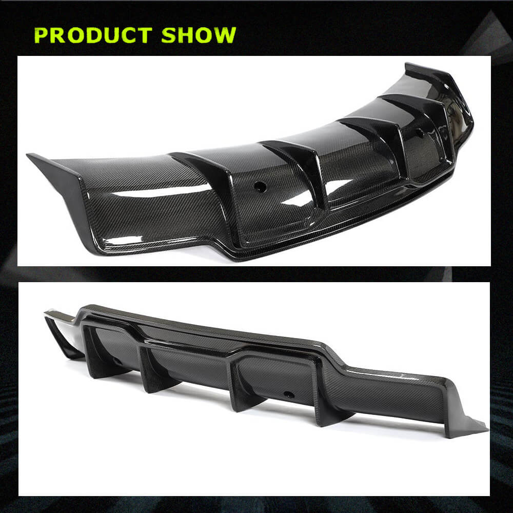 Fits for Tesla Model 3 Sedan 16-22 Carbon Fiber Rear Bumper Diffuser
