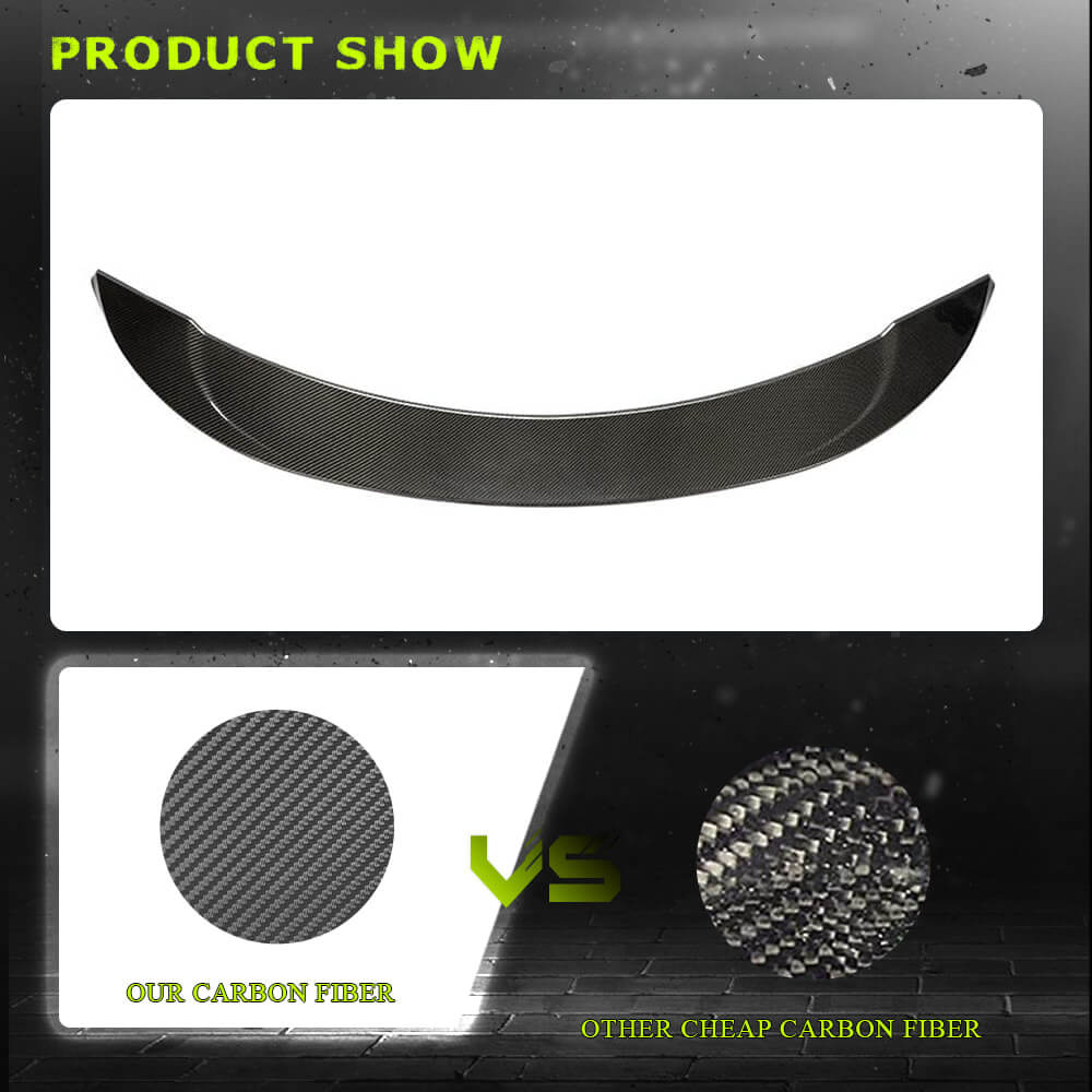 Fits for Tesla Model 3 Sedan 16-22 Carbon Fiber Rear Trunk Boot Spoiler Wing Lip