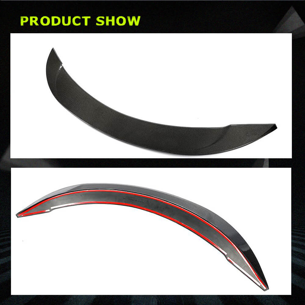 Fits for Tesla Model 3 Sedan 16-22 Carbon Fiber Rear Trunk Boot Spoiler Wing Lip