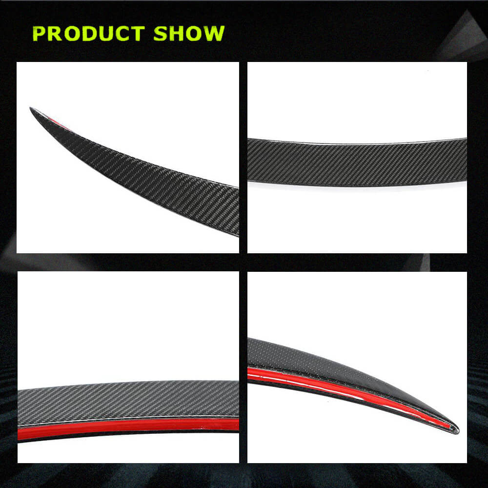Fits for Tesla Model 3 Sedan 16-22 Carbon Fiber Rear Trunk Spoiler Wing Lip