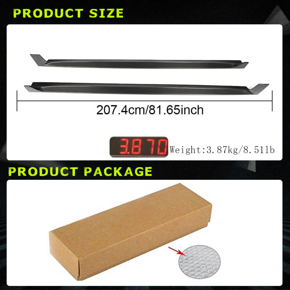 Fits for Tesla Model 3 Sedan 16-22 Carbon Fiber Side Skirts Extension