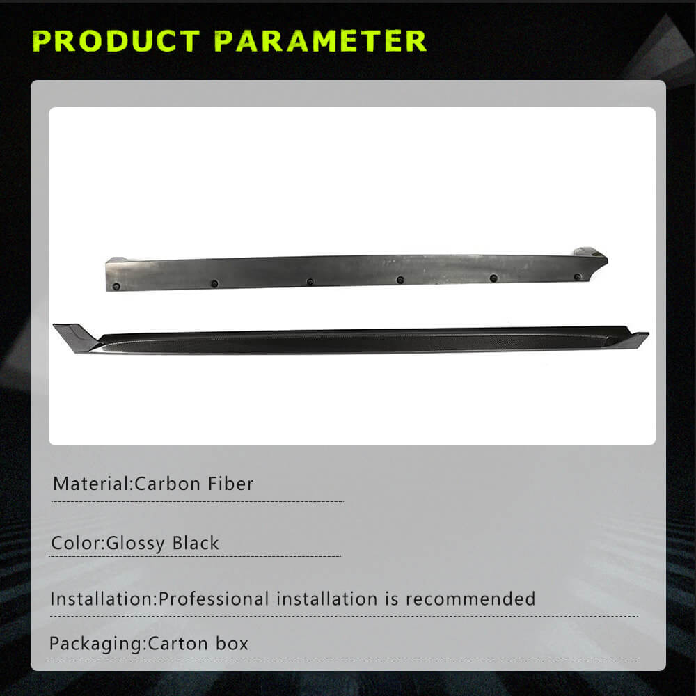 Fits for Tesla Model 3 Sedan 16-22 Carbon Fiber Side Skirts Extension