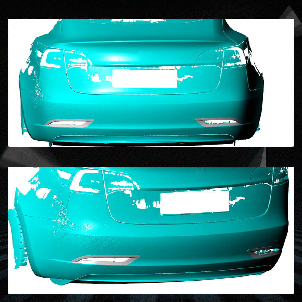 Fits for Tesla Model 3 Sedan 16-22 Dry Carbon Fiber Rear Bumper Reflector Covers Trims