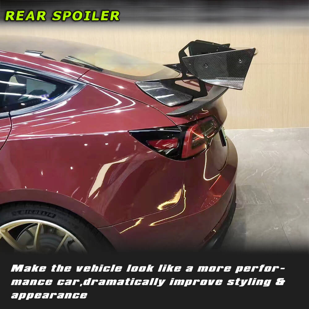 Fits for Tesla Model 3 Sedan 16-22 Dry Carbon Fiber Rear Trunk Spoiler Wing