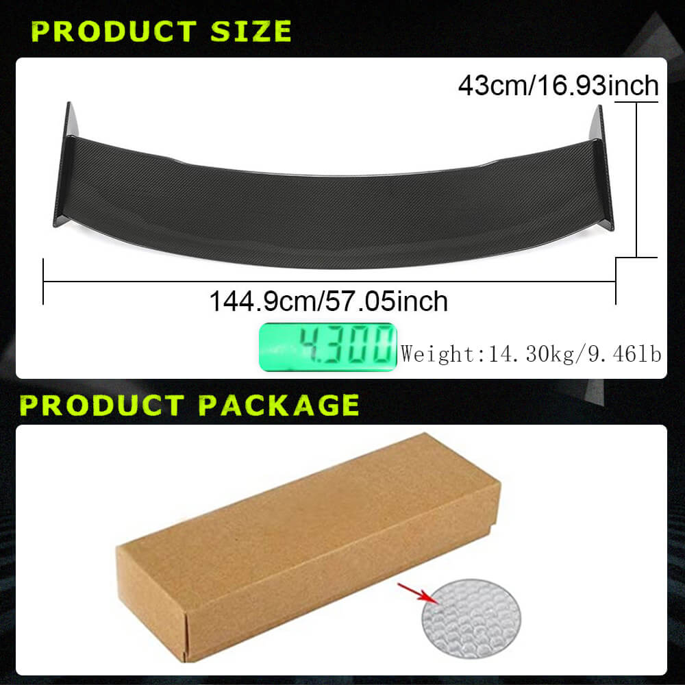 Fits for Tesla Model 3 Sedan 16-22 Dry Carbon Fiber Rear Trunk Spoiler Wing