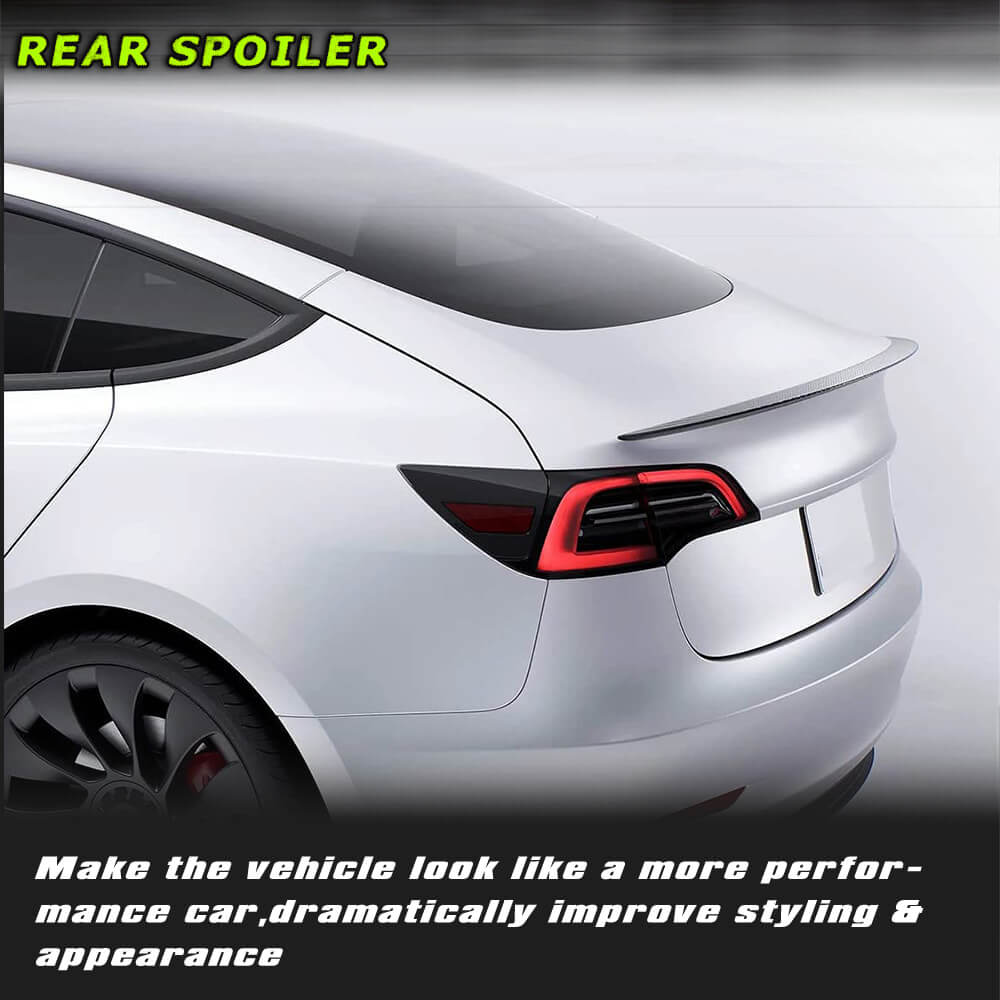 Fits for Tesla Model 3 Sedan 17-23 Carbon Fiber Rear Trunk Spoiler Wing Lip