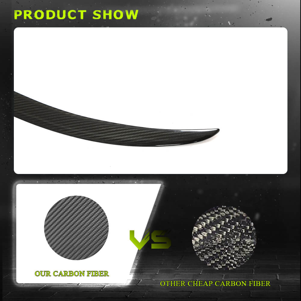Fits for Tesla Model 3 Sedan 17-23 Carbon Fiber Rear Trunk Spoiler Wing Lip